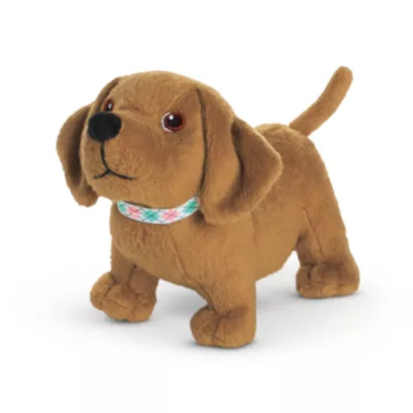 American Girl MaryEllen Dachshund Dog Scooter Doll Pet Plush Puppy Collar New - Picture 7 of 7